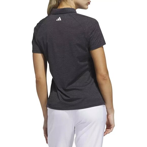 adidas Women's Ultimate365 Heathered Twistknit Short Sleeve Golf Polo XS - Picture 3 of 5